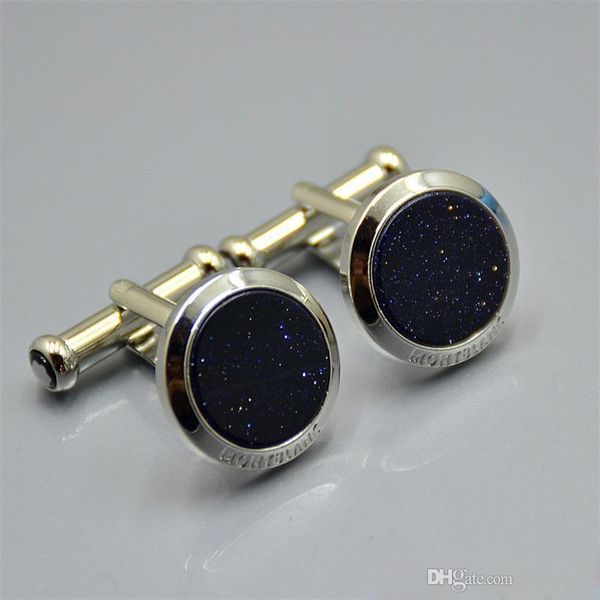 

fashion mb men shirt cufflinks wholesale price copper brand cuff links for an gift, Silver