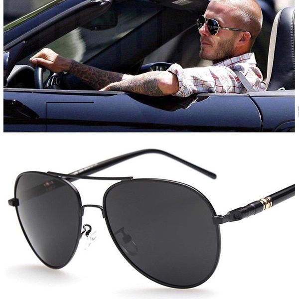 

aviation metail frame quality oversized spring leg alloy men sunglasses polarized brand design pilot male sun glasses driving baqis