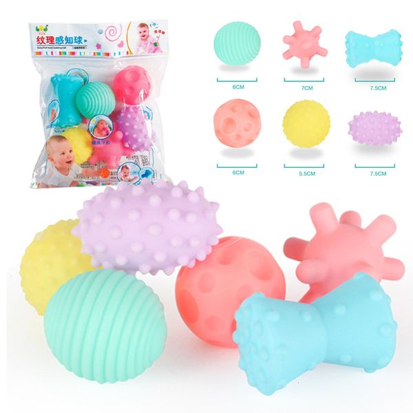 

pcs christmas educational rubber gifts 6 ball cute baby toys baby bath shower toys kids bathtub pool play water balls toy
