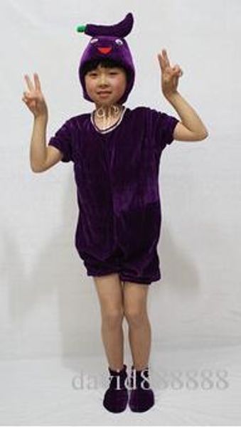 

2018. новые дети стиль cosplay фиолетовый баклажан grape sun цветок одежды мальчиков и девочек танец сиамские одежды, Black