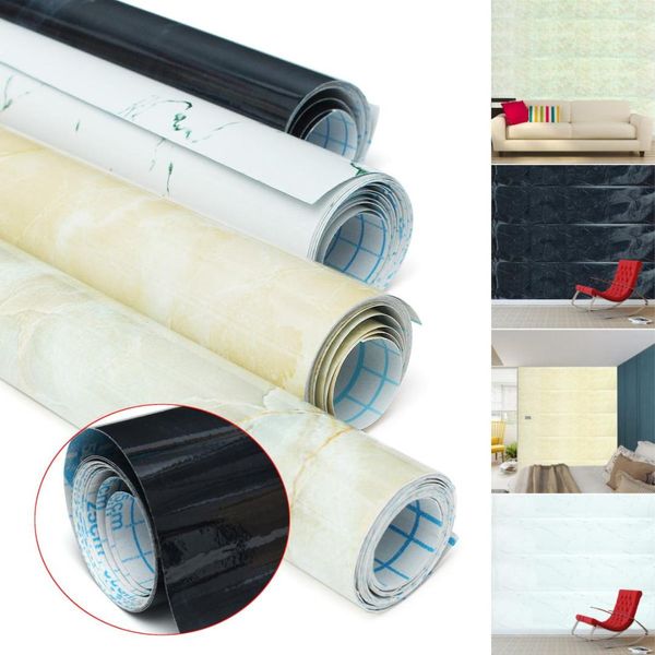 

16ft 3d marble pattern self-adhesive wallpaper roll waterproof stickers living room background liner home decoration 60*500cm