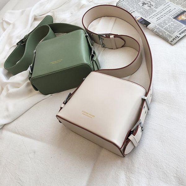 

broadband messenger bag women's 2019 new trend fashion shoulder bag joker crossbody multicolor simple bucket