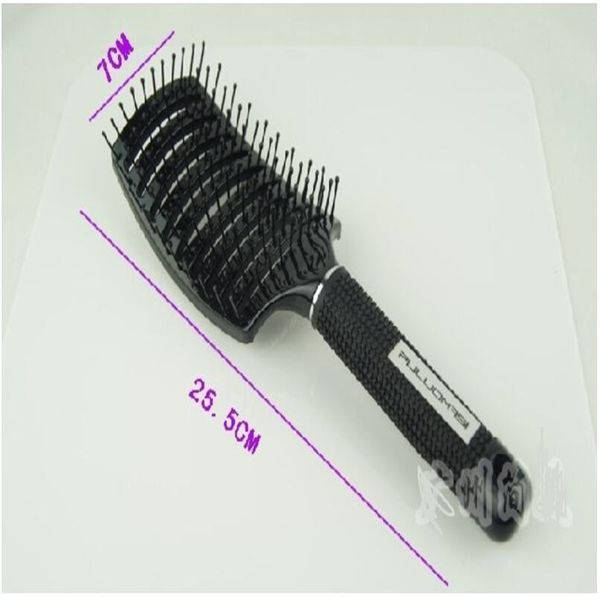 

professional travel flat hair comb cushion hairbrush hairstyling paddle brush salon styler straightener massager brushes comb, Silver