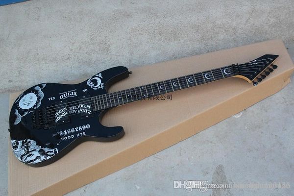 

Cu tom hop ebony kh 2 kirk hammett ouija black opera guitar ebony fingerboard electric guitar