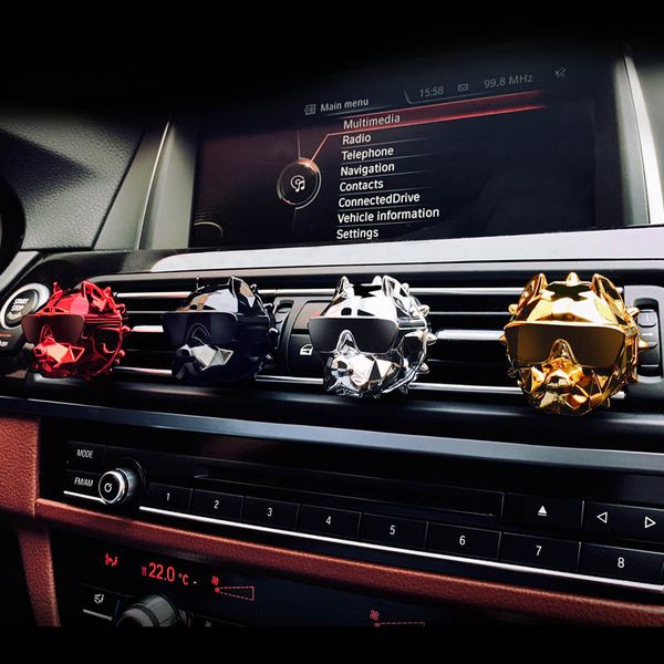 

fashion bulldog car air freshener perfume clip perfume diffuser car outlet decoration accessories ambientador coche
