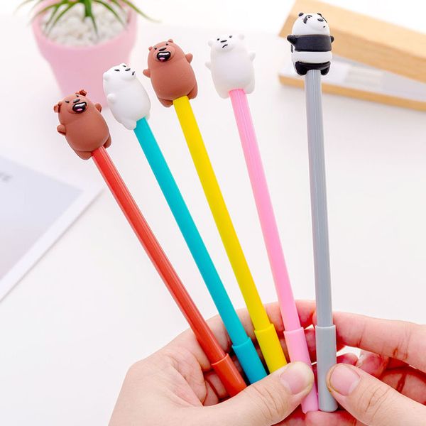 

cartoon three bear bare bear gel pen signature pen school office supply promotional gift