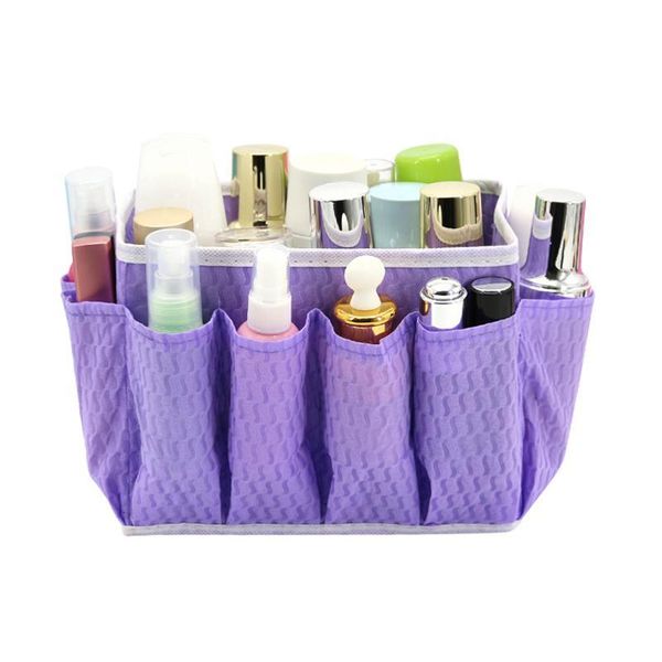 

non-woven cosmetic storage box for organizer makeup brush case deskholder containers foldable multi-pocket bag