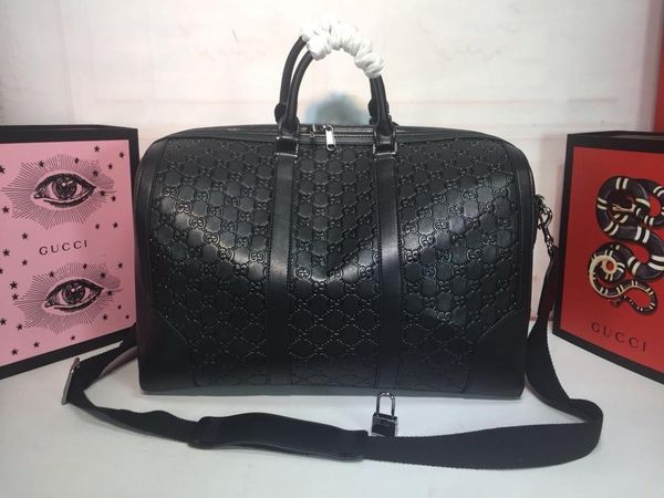 

New fa hion cla ic outdoor men and women travel bag leather large capacity men and women travel bag ize 45 27 24cm