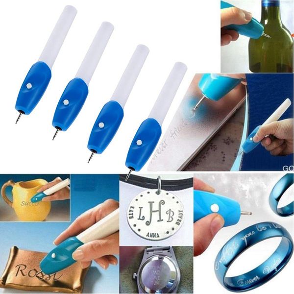 

gtbl 4-pack cordless electric engraving pen carve tool with tips for diy jewelry metal wood ceramic glass
