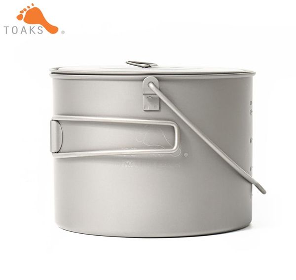 

toaks pot-1300-bh titanium outdoor camping hanging pot with bail handle easy to carry 1300ml 141g