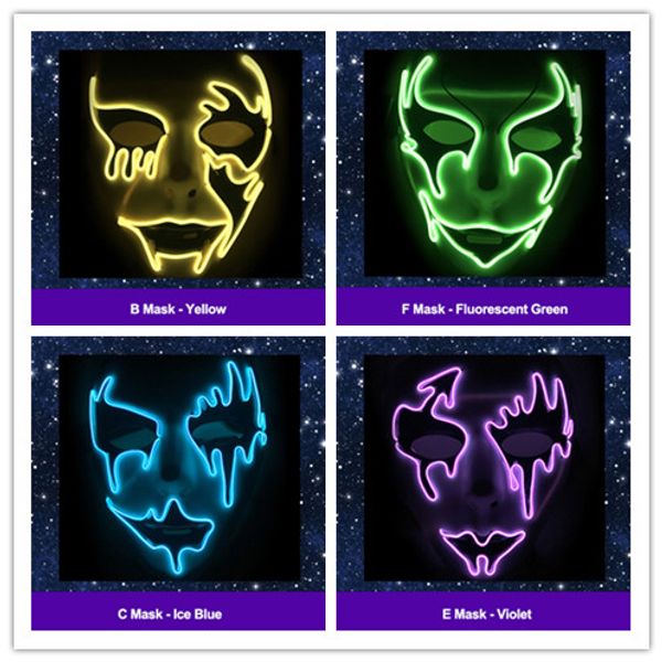 

хэллоуин рождество led up up glow party маски год чистки выборы большой маска череп фестиваль косплей костюм поставки