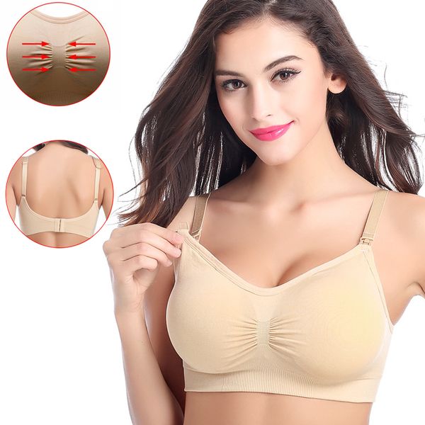 

women maternity bra for feeding pregnancy breastfeeding bra nursing underwear clothes for pregnant women clothing plus size, White