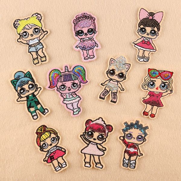 

gugutree один комплект вышивки большая девочка патч животное патчи жетоны аппликации патчи для одежды дк-33, Black