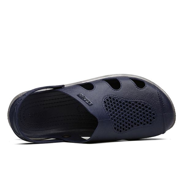 

meijiana lazy size 2019 sandals large hole sandals new outdoor summer men's slippers shoes, Blue;gray