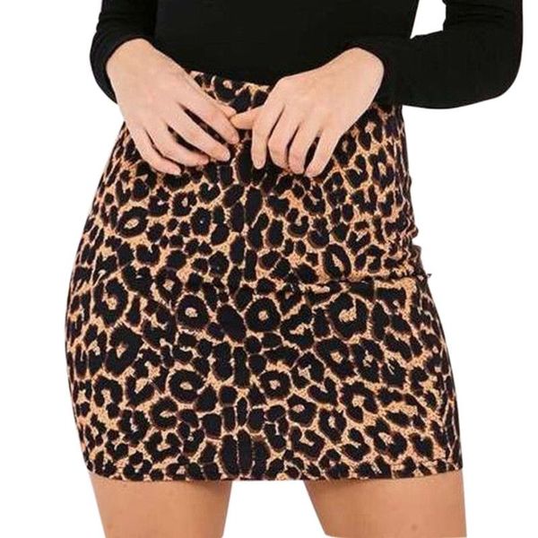 

leopard print mini pencil skirt women 2020 fashion elastic high waist office lady bodycon skirts summer short skirts ##5, Black