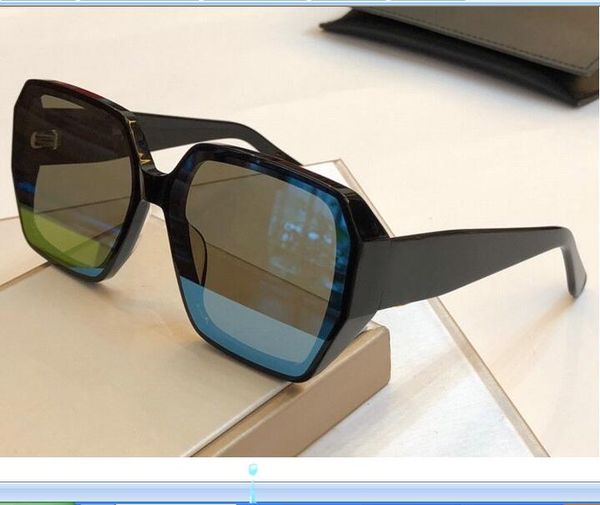 

2020 new designer sunglasses men women black width frame polygon glasses luxury sunglasses with box and dastbag, White;black