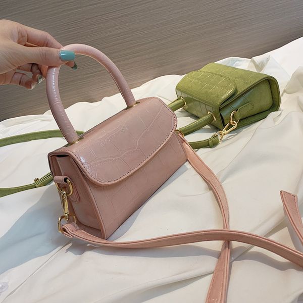 

2019 new fashion portable small square bag korean version of the texture shoulder bag simple diagonal across the small tide