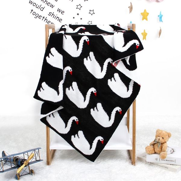 

baby swaddle wrap blankets newborn super soft flamingo knitted toddler girls bedding blanket autumn winter children funny quilts