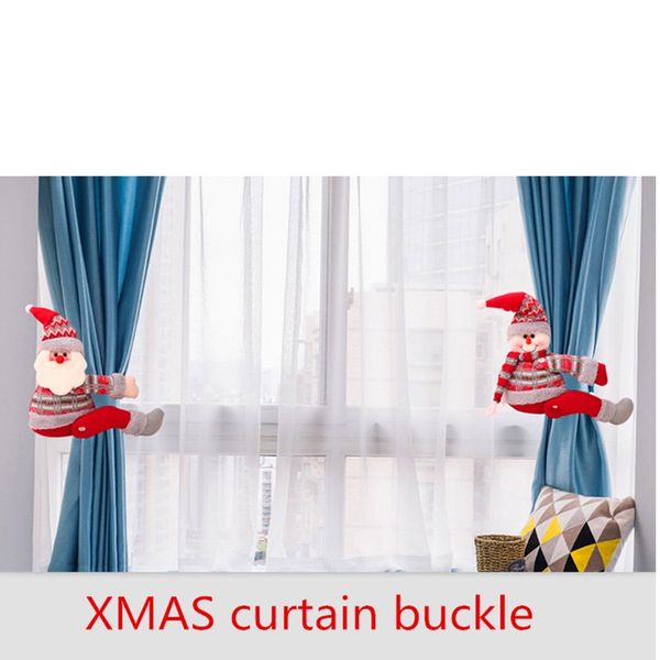 

christmas decorations curtain buckle holder clip tieback display window living room xmas santa clause deer decorations gifts fa2862