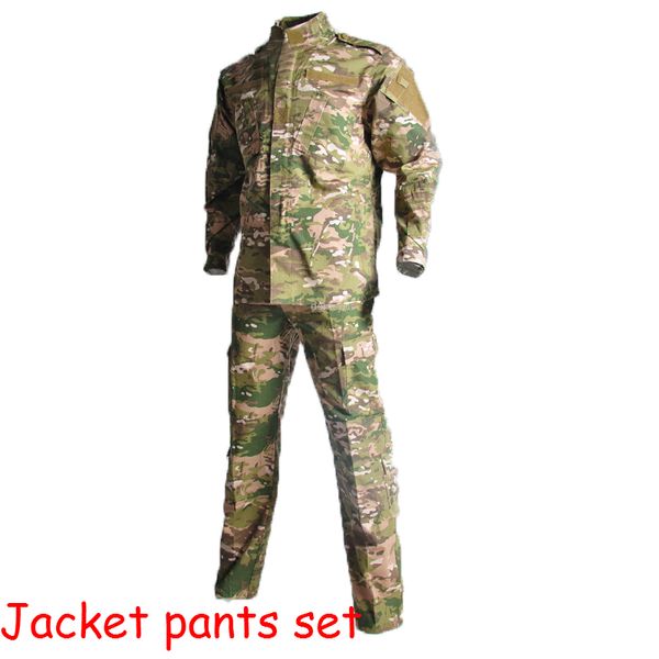 

camouflage army tactical jacket set durable uniform outdoor hunting hiking clothing jacket pants sets, Camo