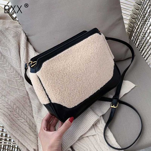 

bxx] faux mink hair crossbody bags for women 2020 new mini shoulder messenger bag female winter warm all-match handbags hj179