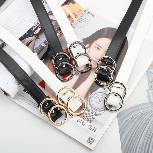 

belts black leather belt woman waist for women gold silver buckle faux cinturon mujer vintage g ceinture femme waistband, Black;brown