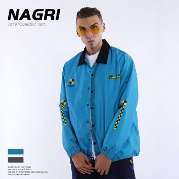 

mens fashion jackets nagri europe and the united states tide brand trend mens 2020 autumn and winter quality, Black;brown