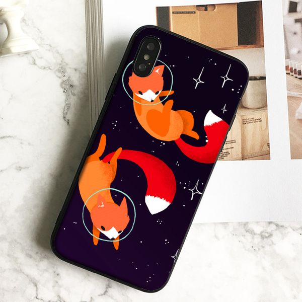 

fundas luxury space red foxes чехол для телефона iphone 11 pro xs max xr 8 7 6s plus 5 se case мягкий черный силиконовый чехол tpu