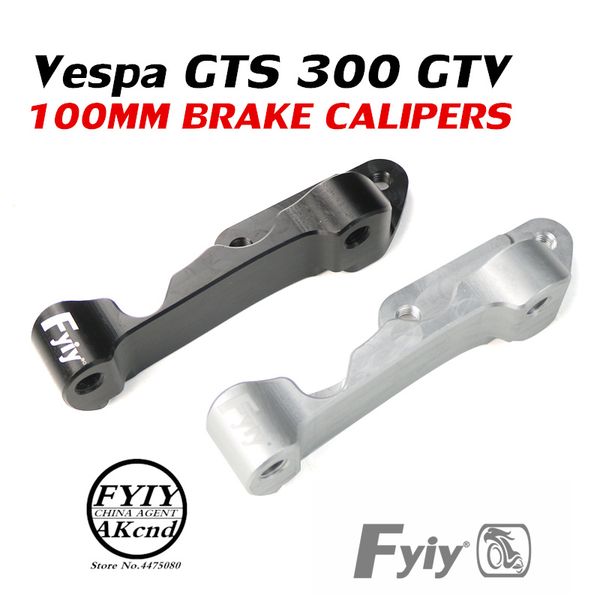 

motorcycle modifivation cnc aluminium alloy brake caliper bracket for piaggio gts gtv 300 946 100mm brake caliper bracket