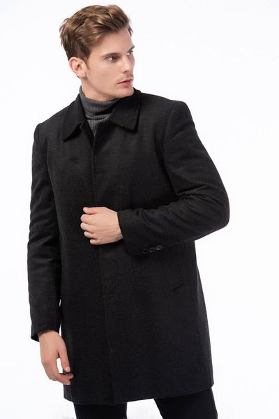 

dewberry male houndstooth anthracite overcoat-102000108219, Black;brown
