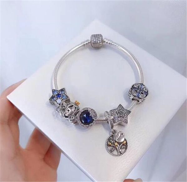 

bracelet s925 sterling silver beaded pendant bracelet summer new bracelet for women jewelry ing, Black
