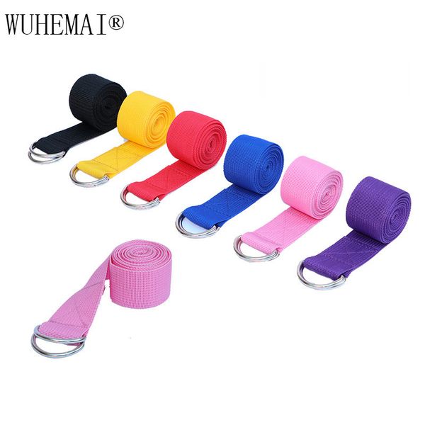 

yoga stretch strap multi-colors d-ring belt fitness exercise gym rope figure waist leg resistance fitness bands yoga belt