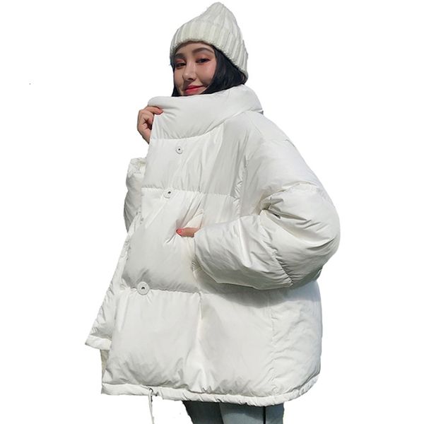 

new winter women's wear in 2019, korean style, high collar, women's buttons, short overcoat, popular paka, Black