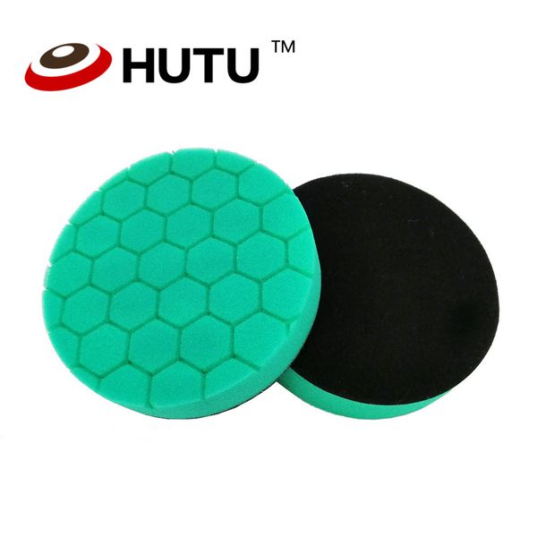 

5 inch hexagon car care foam polishing pads 125mm green heavy cutting buffing pad