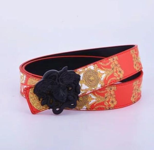

van big solid metal buckle belt designer s luxury s belt printed leather belts for men and women strap jeans belt b6 versace, Blue;gray