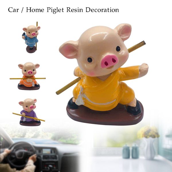 

car ornaments 4pcs resin pig animated dancer toy auto car windowsill decoration cartoon children toy dropship