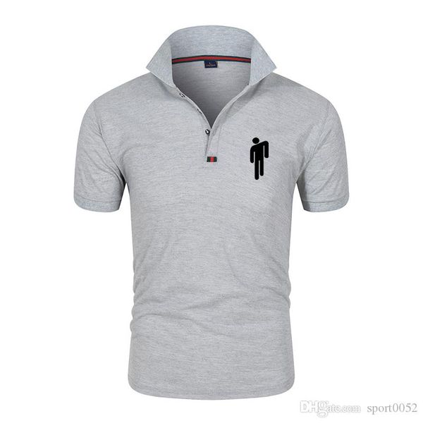 

supzxu 2020 12 цветов бренд качество нагрудные поло мужчины печать поло билли эйлиш рубашка мужчины повседневная лоскутная мужская верхняя о, White;black