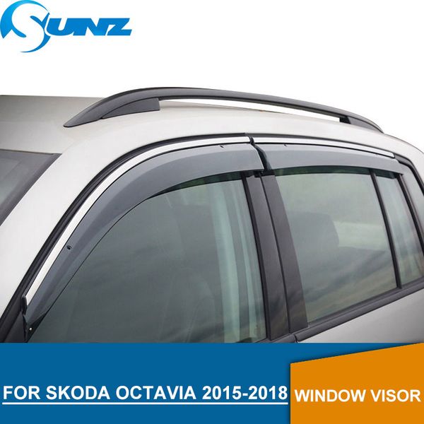 

window visor for skoda octavia 2015-2018 side window deflectors rain guards for skoda octavia 2015-2018 sunz