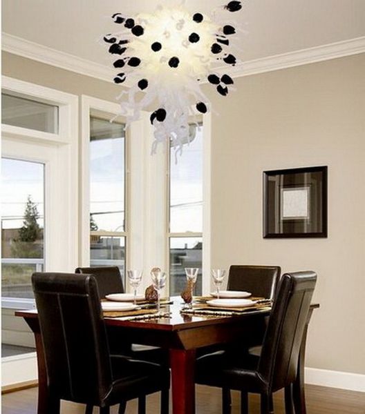 

handmade blown art glass chandelier light for wedding decor customized crystal led hanging glass pendant lamps