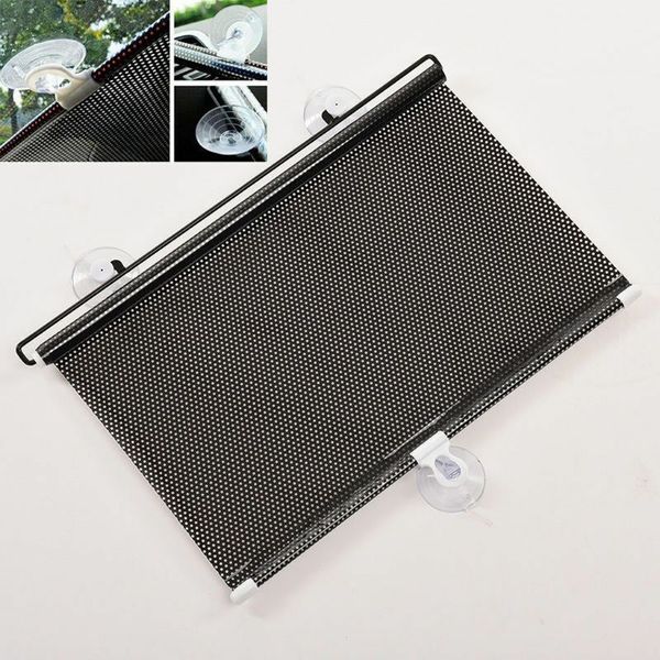 

auto car black window roll blind sunshade windshield sun shield visor 58 x125cm
