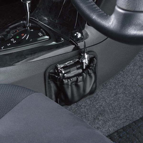 

leather car seat side storage bag organiser phone pen key cigarette auto seats gaps organizer door stick paste pockets holder