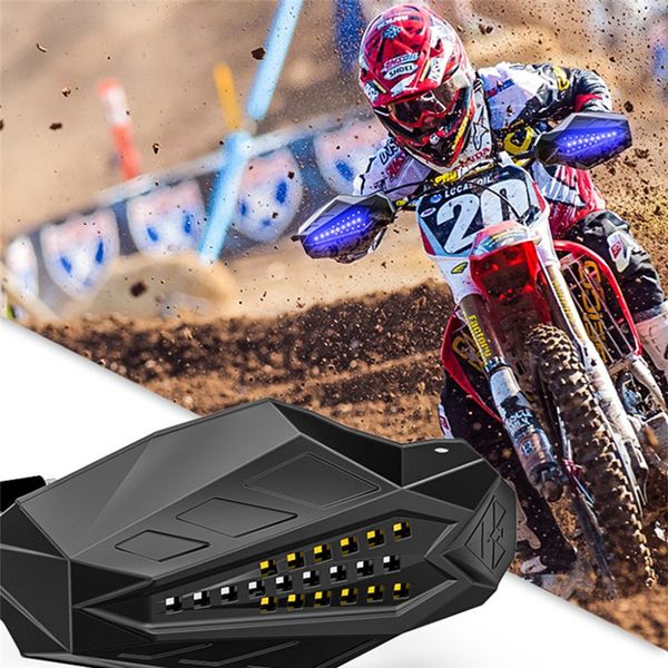 

2pcs / set мотоцикл ручной гвардейской handguard щит protector led свет для мотокросс dirt bike pit велосипед atv quad защитный механизм