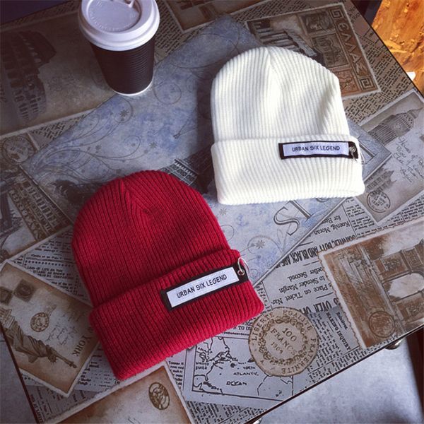 

women winter knitted hat casual hats & caps men solid hip-hop skullies beanie warm bonnet fashion female
