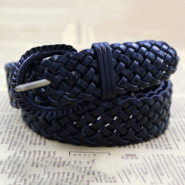 

2020 spring stylish wide belt trendy waistband solid new design belts for women braided belt fashion female corset zk704, Black;brown