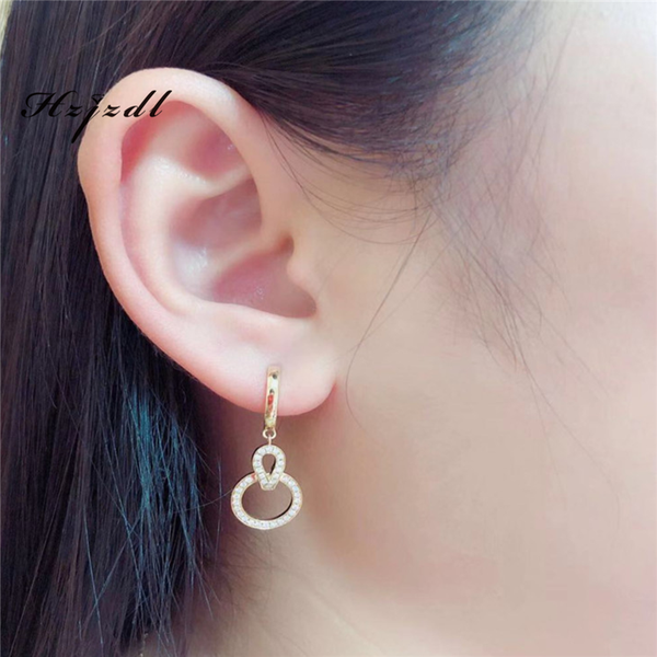 

jewelry 18k gold natural diamond earrings for women, Golden;silver
