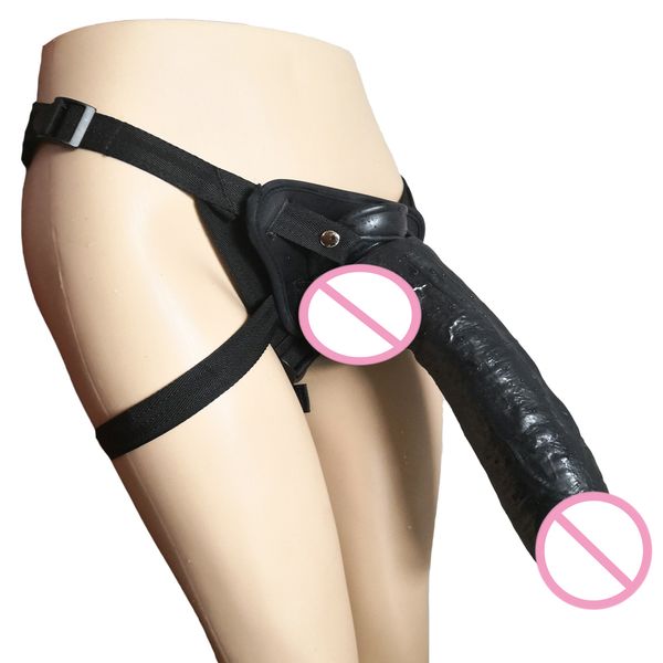 AMABOOM 32 * 6.8CM Strap on gigante enorme dildo con pantaloni Super Big Dick culo anale grande Dong pene realistico giocattoli del sesso per le donne Y200410