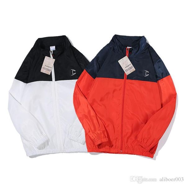 

new brand designer jacket champions splice embroidery casual windbreaker men women street hip hop jackets wild large size m-xxl, Black;brown