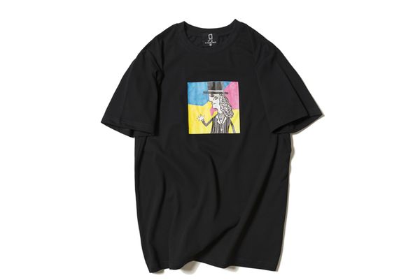 

nature picasso printing summer t-shirts 100% cotton men fashion tee black