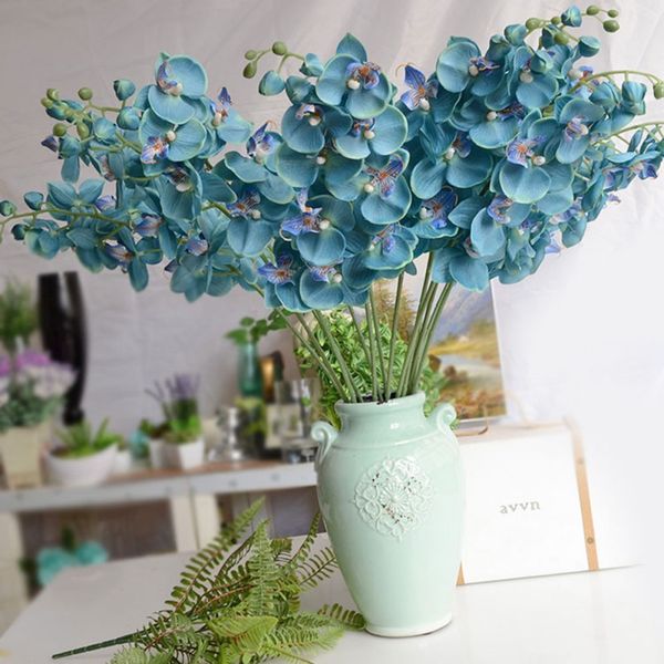 

2019butterfly orchid phalaenopsis artificial latex orchids flower for wedding decoration wedding home