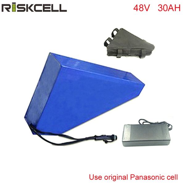 

батарея электрического велосипеда 48v 30ah батарея треугольника 48v 1000w батарея лития электрического велосипеда для клетки panasonic